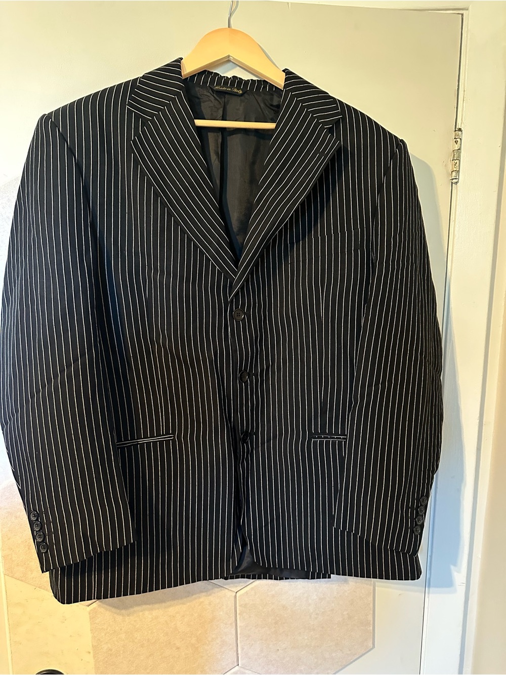 Rialto Black Pinstripe Suit Jacket
